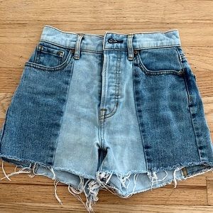 Pacsun two toned high rise jean short